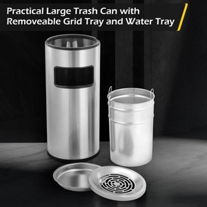 Biểu Tượng Khách Hàng Sảnh Khách Sạn Thép Không Gỉ Max Trong Nhà Hộp Carton Tùy Chỉnh Bền Vững Lưu Trữ Thùng Rác Có Thể Kim Loại Thùng Rác Bin - Product Image 5