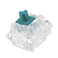 DUROCK Interrupteurs tactiles transparents 67g à ressort plaqué or RGB T1 Interrupteurs lourds pré-lubrifiés 5 broches MX Interrupteurs de clavier mécaniques