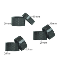 Entretoises de potence de vélo en fibre de carbone 3K 28,6 mm 1-1/8, anneau de fixation brillant pour fourche avant de vélo