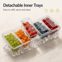 Usine personnalisée en gros garder frais avec glaçon boîte de rangement de cuisine de conteneur de fruits transparente