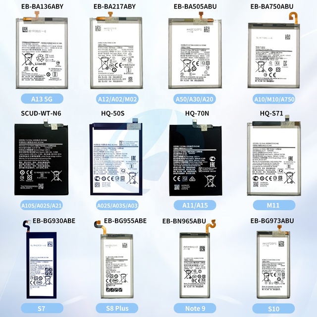 Phone Battery for Samsung A02S A11 A10 A10S A20 A30S A50 Batterie Replacement for Samsung All Models Phone Battery Manufacturer
