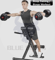 Chaise romaine multifonctionnelle pliable et banc d'hyperextension pour entraînement de l'étirement du dos à domicile - Hommes et femmes