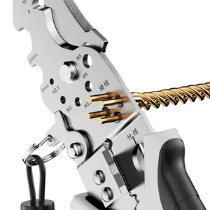 Dụng cụ cắt và bóc vỏ dây điện đa năng 21 trong 1, không trơn trượt, bằng thép, có kìm bóc vỏ điều chỉnh được - Product Image 3