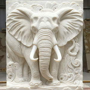 Estatua <span class=keywords><strong>de</strong></span> cabeza <span class=keywords><strong>de</strong></span> elefante <span class=keywords><strong>de</strong></span> mármol blanco grande decoración clásica personalizada escultura <span class=keywords><strong>de</strong></span> pared <span class=keywords><strong>de</strong></span> cabeza <span class=keywords><strong>de</strong></span> Animal gigante hecha a mano para uso en museos <span class=keywords><strong>de</strong></span> interior - Product Image 2