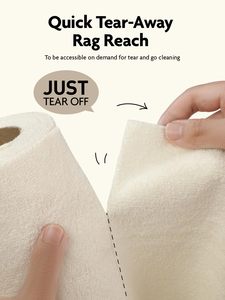 Nouvelle conception, lot <span class=keywords><strong>de</strong></span> 40 chiffons <span class=keywords><strong>de</strong></span> nettoyage en microfibre <span class=keywords><strong>beige</strong></span> réutilisables, rouleaux <span class=keywords><strong>de</strong></span> microfibre à déchirer pour la maison - Product Image 2
