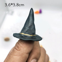 Chapeau de sorcière miniature en résine pour Halloween, ornement artisanal pour maison de poupée, décor de scène de diorama