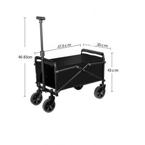 Outdoor Opvouwbare Winkelwagen Picknickwagen Camping Kar Met Opbergplatform 40l Vierwielig Stalen Frame - Product Image 2