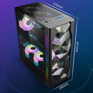 Nuevo diseño de escritorio MATX Mid Tower, carcasa de PC de ordenador de vidrio templado para jugadores, carcasa moderna, chasis y Torres - Product Image 6