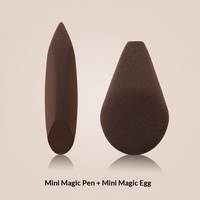 PROMO EXCEPTIONNELLE : Éponge double usage (humide et sèche) en forme d'alien, résistante et absorbante, pour fond de teint et highlighter, motif sac imprimé