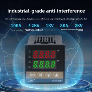 جهاز تحكم في درجة الحرارة XRKC REX-C100 بسعر الجملة، 48*48 ملم، مدخلات K/E/PT100، تحكم PID، للاستخدام الصناعي، يدعم التخصيص حسب الطلب، 220 فولت - Product Image 3