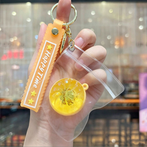 LED Light Up Plastic Key Chain Glowing <b>Keyring</b> New Squishy Toys Transparent Crystal Dumpling Pendant Bag <b>Charm</b> for Gifts - Product Image 2