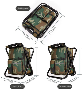 Sedia da Campeggio Pieghevole Portatile Personalizzata con Borsa Termica Integrata per Pesca e Attività all'Aperto - Product Image 4
