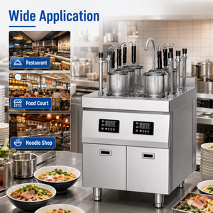 Cocedor de Fideos Automático Comercial de 6 Cabezas con Elevación Automática, Hervidor Eléctrico de Pasta con Sistema Inteligente de Control de Temperatura - Product Image 5