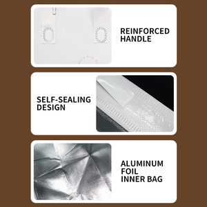 Sac isotherme jetable non tissé pour courses, sac repas pliable pour sorties, sac de plage isotherme pour aliments - Product Image 6