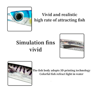 Mồi Câu Cá Bằng Kim Loại 3 + 7 Mới 40G 60G 80G 100G 120G 150G 200G Chìm Nhanh Nước Mặn Phủ 3d Sống Động Mồi Câu Cá - Product Image 4