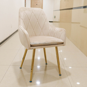 Chaise de salle à manger <span class=keywords><strong>scandinave</strong></span> moderne en <span class=keywords><strong>tissu</strong></span> velours avec dossier haut - Product Image 1