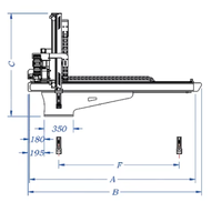 Robot de préhension automatique de pièces plastiques pour machine de moulage par injection, servo-moteur