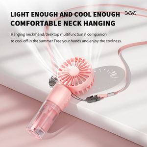 Foldable Nano Ice Fog Rechargeable Handheld Neck Fan, One-Button Hydration Cooling Fan for Hot Weather - Product Image 6