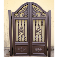 Portail coulissant automatique de luxe en aluminium de Shandong pour grandes maisons, avec grille frontale et clôture de mur de séparation extérieure