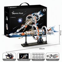 Ensemble de blocs de construction de station spatiale en plastique ABS, jouet éducatif, thème fantastique et science-fiction, 1583+ pièces, à partir de 8 ans, unisexe, enfants, bricolage