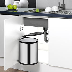 Armoire de cuisine <span class=keywords><strong>sous</strong></span> <span class=keywords><strong>évier</strong></span> rotation en acier inoxydable 8L/14L <span class=keywords><strong>poubelle</strong></span> <span class=keywords><strong>poubelle</strong></span> - Product Image 2