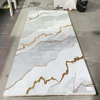 Écologique Haute Brillance 3mm PVC Marbre Panneau Mural UV Feuille 4x8 Conseil 3D Imprimé Découpe Personnalisée Fabrication Service