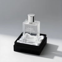 Flacon de parfum rond de luxe en verre avec atomiseur noir à sertir, 30ml-250ml, conteneur de parfum rechargeable, bouchon personnalisé