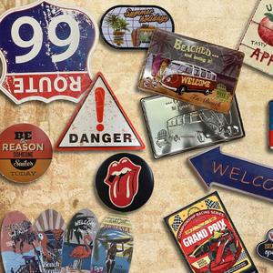 Plaque murale en étain personnalisée imprimée 20*30cm, <span class=keywords><strong>affiche</strong></span> métallique vintage rectangulaire, finition rouillée peinte - Product Image 1