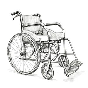 Kursi roda Manual medis dapat dilipat portabel beban maksimal 150kg untuk pasien penyandang cacat dewasa - Product Image 1