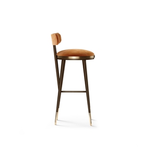 Rembourrage en tissu mousse haute densité rotin naturel jambe en bois massif <span class=keywords><strong>fauteuil</strong></span> à siège <span class=keywords><strong>haut</strong></span> comptoir tabouret de <span class=keywords><strong>bar</strong></span> en rotin fantaisie - Product Image 3