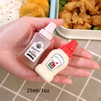 Bouteille de Ketchup Portable de Voyage 25ml, Mini Contenant pour Mayonnaise Tomate, Distributeur de Moutarde, Petite Bouteille à Presser pour Sauce Piquante avec Bouchon