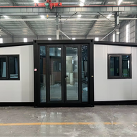 Maison préfabriquée extensible de 20 pieds, 38 m², 1 chambre, modèle à prix réduit pour salle de lecture dans la cour