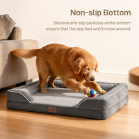 Mehrfarbiges Hundebett Wasserdichter Kristallvelours Eierkarton-Orthopädischer Schaumstoff Polster Haustier-Sofa Kundenspezifische Fabrikfertigung OEM