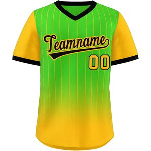 Maillot de baseball personnalisé à col en V, nom et numéro personnalisés, impression par sublimation, t-shirt de sport unisexe anti-humidité, coupe classique - Product Image 1