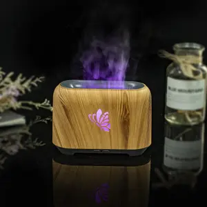 Simulation 3D Flame Butterfly Luftbe feuchter Fabrik 150ml Desktop Ultraschall RGB Bunte Flamme Aroma Diffusor