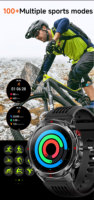 Montre connectée GPS d'extérieur avec positionnement satellite précis, étanche, bracelet de sport Bluetooth, écran AMOLED, bracelet en silicone