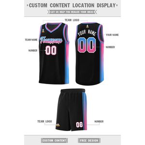 Camiseta de baloncesto personalizada para hombre, camiseta deportiva atlética con cuello en V, sublimada, con nombre y número del equipo, que absorbe la humedad, pantalones cortos - Product Image 4