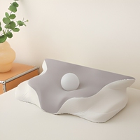 Oreiller cervical ergonomique en mousse à mémoire de forme, contour papillon, à récupération lente, soutien orthopédique du cou, respirant, matelassé, moderne