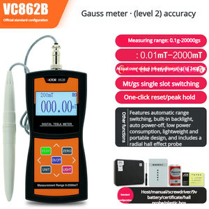 Mètre gaussien VICTOR VC862B - Détecteur numérique de champ magnétique, de magnétisme et de force magnétique - Product Image 2