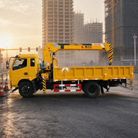 Grue de levage et de transport intégrée montée sur camion de 5 tonnes, petite et moyenne capacité, technologie solide d'origine usine