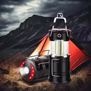 Rechargeable <b>LED</b> Camping Lantern Aluminum Alloy IP65 Waterproof With <b>Red</b> Side <b>Lights</b> For Outdoor Use - Product Image 1