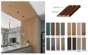 3D Dekor Ev İç Mekan MDF Duvar Panelleri Mdf Lambri Oluklu Duvar Panelleri - Product Image 6