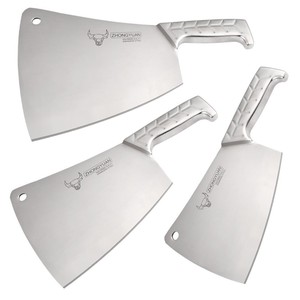 Cuchillo de Cocina de Metal Resistente para Cortar <span class=keywords><strong>Huesos</strong></span> Grandes de Res, para Uso Doméstico y Hotelero, Pulido y con Funda - Product Image 1