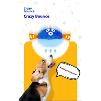 Boule roulante automatique intelligente émettant du son Jouet en peluche écologique pour chien rebondissant
