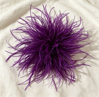 Pompon fleur en plumes d'autruche fait main, Rosette en plumes d'autruche colorées teintées en vrac pour broche, pince à cheveux et décoration de chapeau