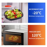 Contenedor Desechable de PP para Comida Bento de 3 Compartimentos, Tapa Antivaho, Apto para Horno y Microondas, Portátil, para Alimentos Enlatados, Sushi, Hamburguesas