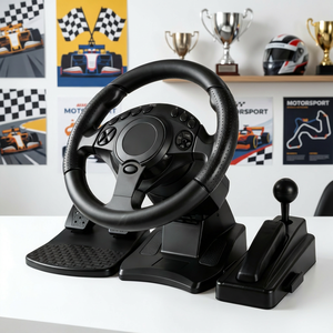 <span class=keywords><strong>Volante</strong></span> de Juego con Cable C-Star Más Vendido, con Giro de 720 Grados y Diseño Ergonómico <span class=keywords><strong>para</strong></span> PC - Product Image 1