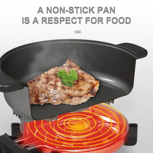 Poêle électrique DSP multifonctionnelle, Hot <span class=keywords><strong>Pot</strong></span> coréen, Barbecue électrique, Gril électrique domestique antiadhésif - Product Image 4
