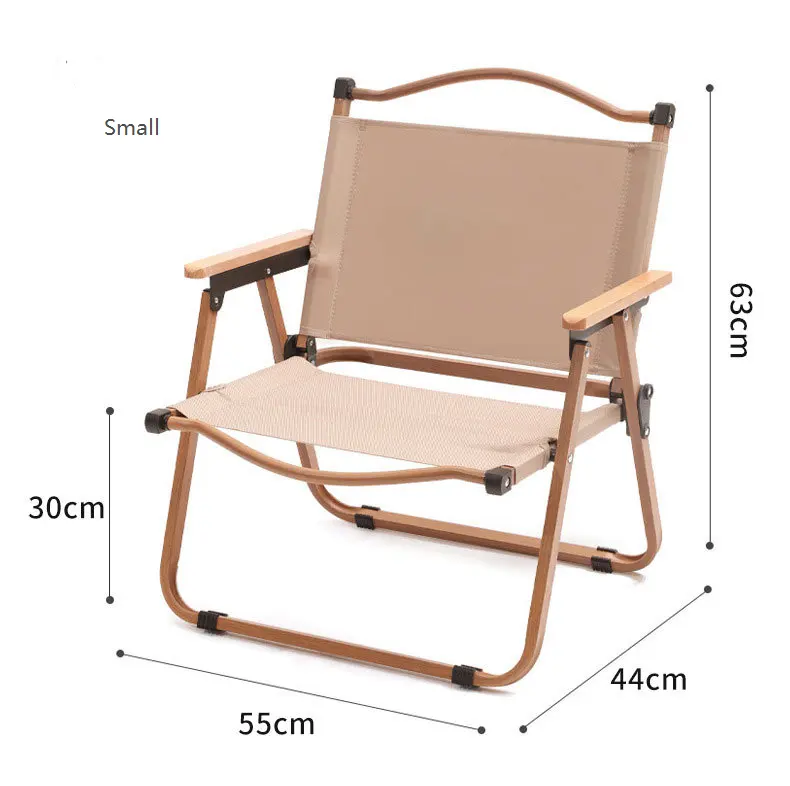 Outdoor chair backrest folding chair camping portable folding chair portable fishing stool wood grain wholesale