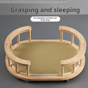 Caseta para Mascotas de Bambú, Cama Transpirable para Perros para Todas las Estaciones, Elevada del Suelo, Resistente a la Humedad, Hamacas para Gatos Extraíbles Disponibles en Tamaños Pequeño y Extra Grande - Product Image 4